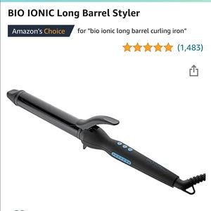 Bio ionic long barrel 1.25 inch curling iron